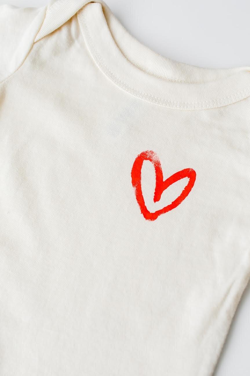 Baby Imperfect Heart Onesie