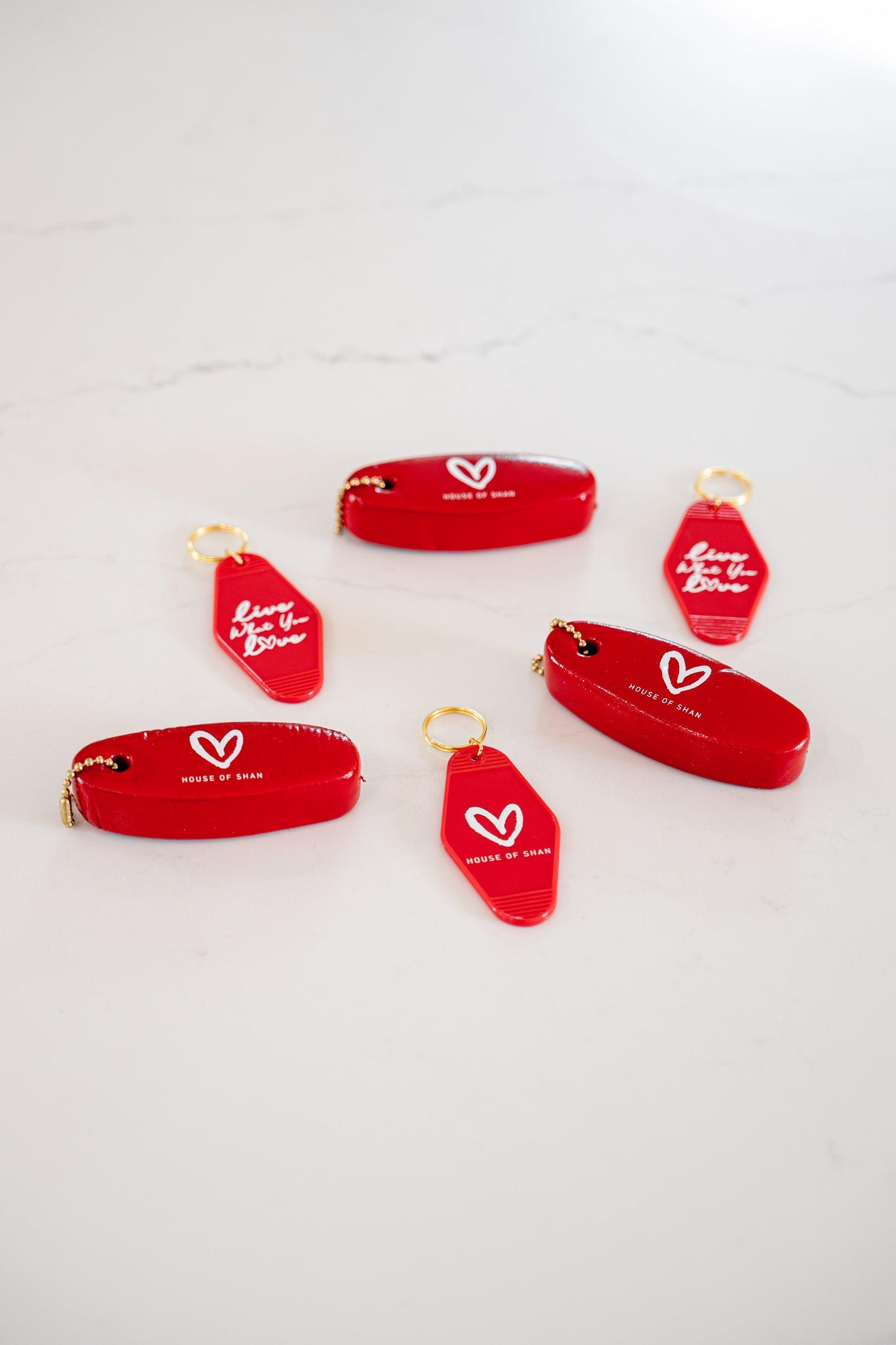 Live What You Love Heart Boat Keychain