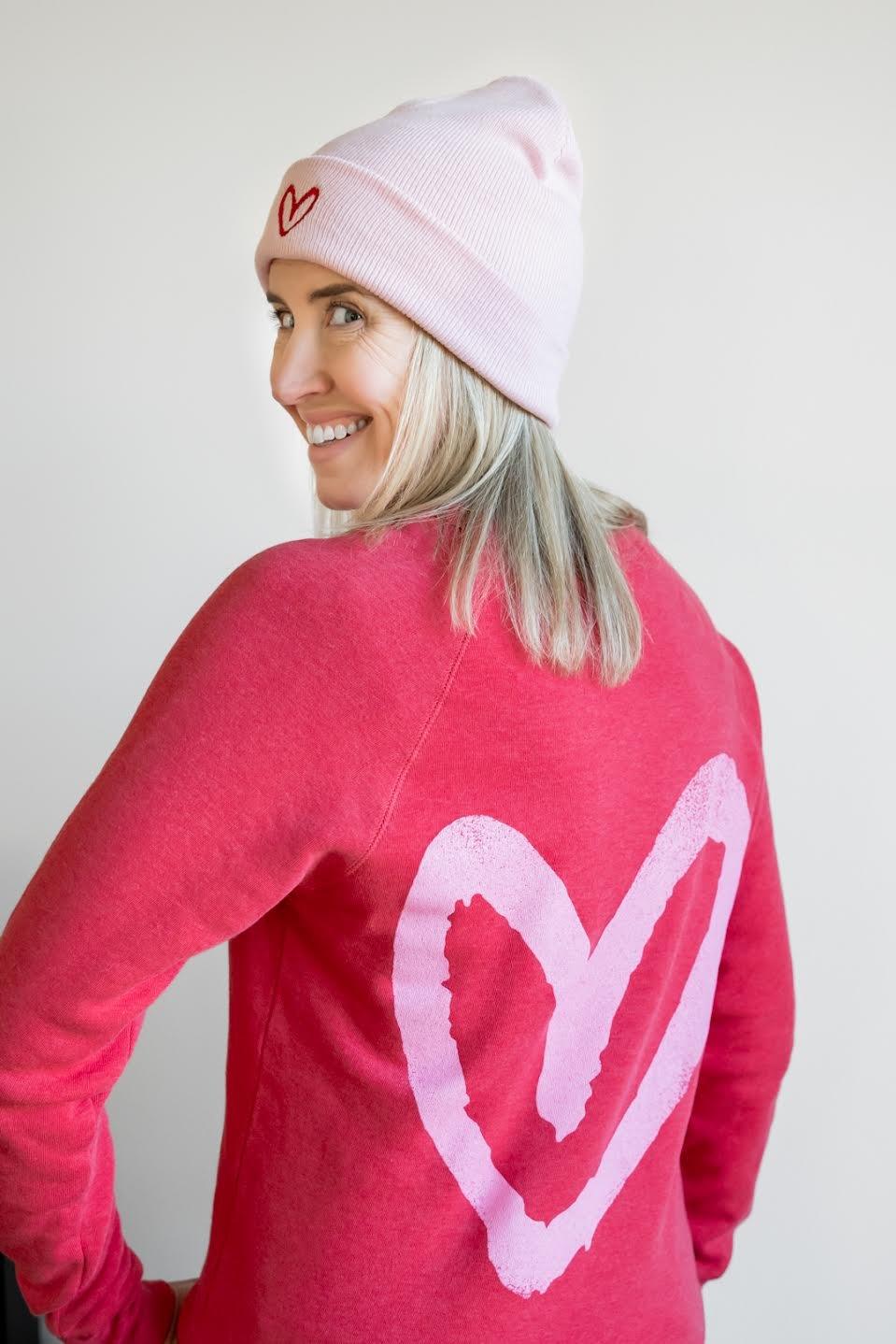 Heart crewneck sweatshirt sale