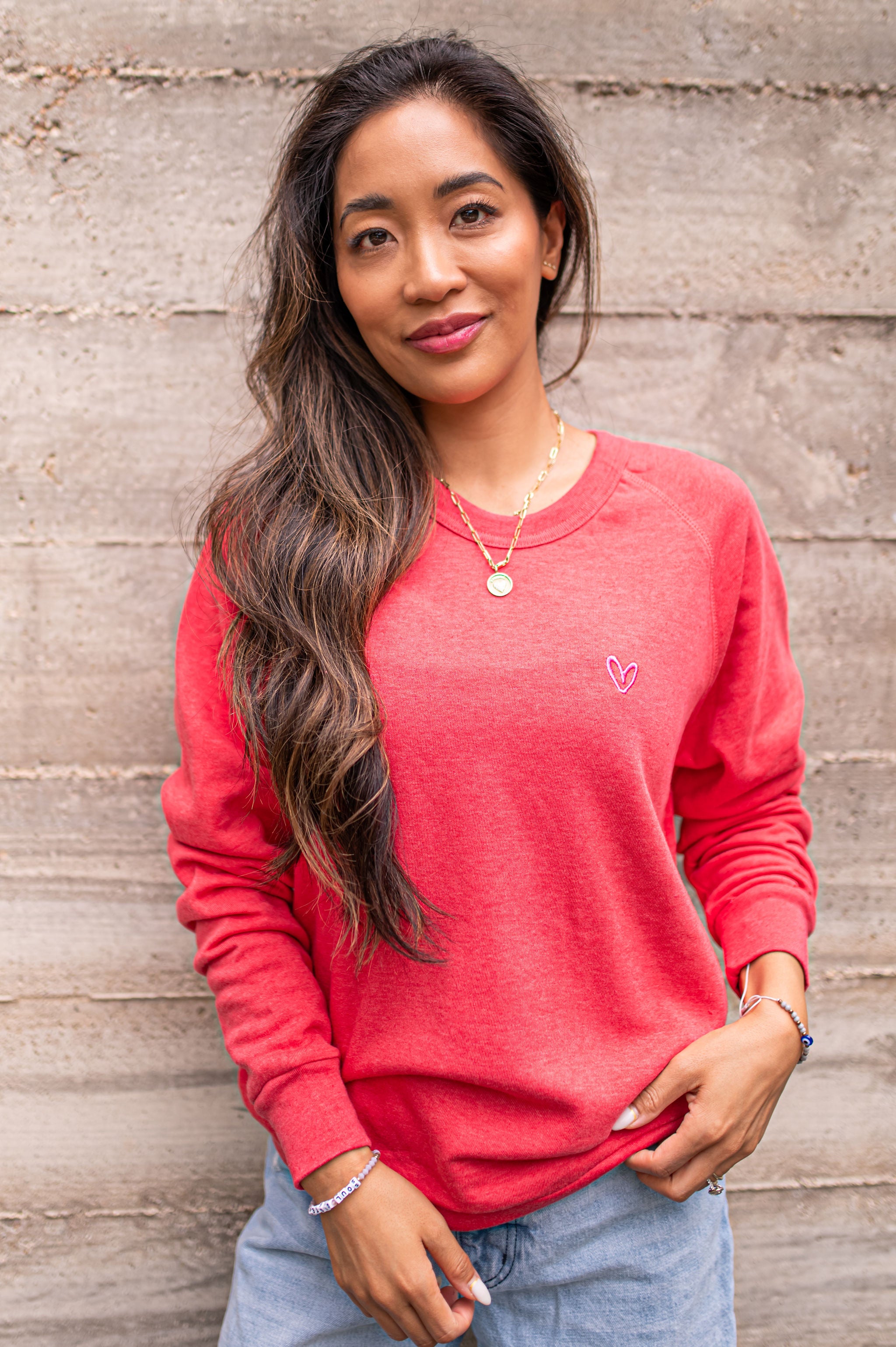 Graffiti Imperfect Heart Cozy Crewneck Sweatshirt – House of