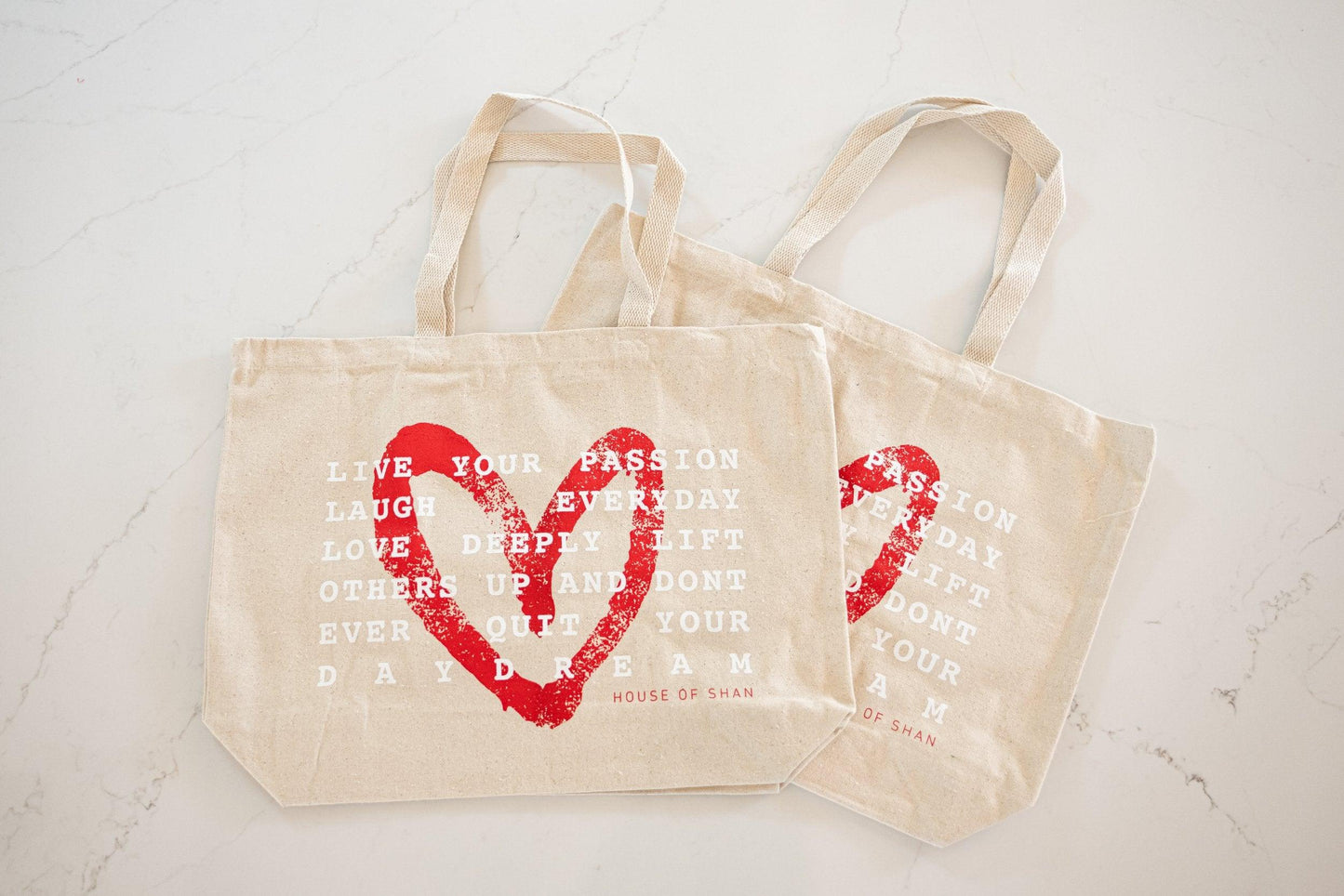 Live What You Love Canvas Shopper Bag