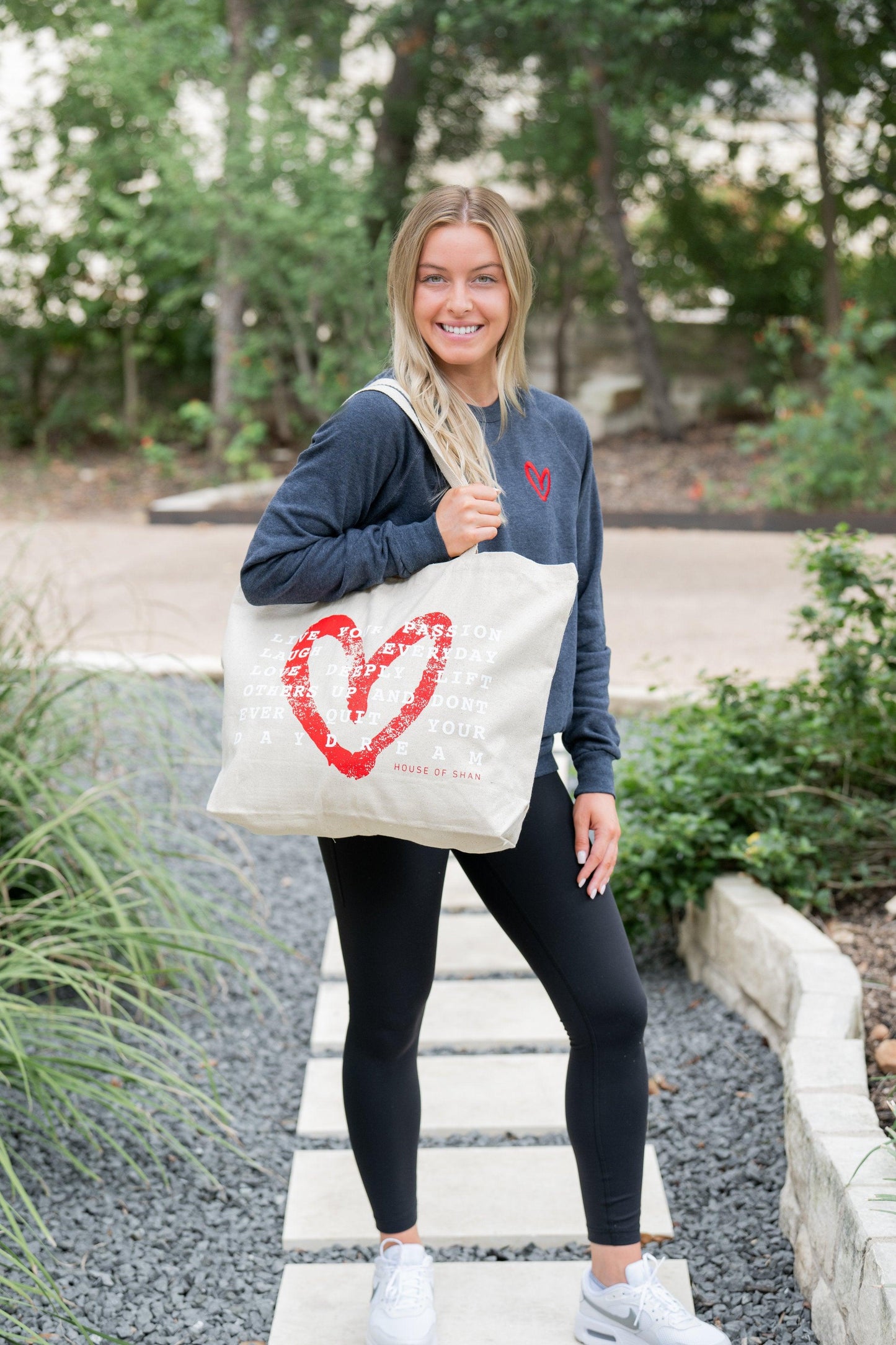 Live What You Love Canvas Shopper Bag