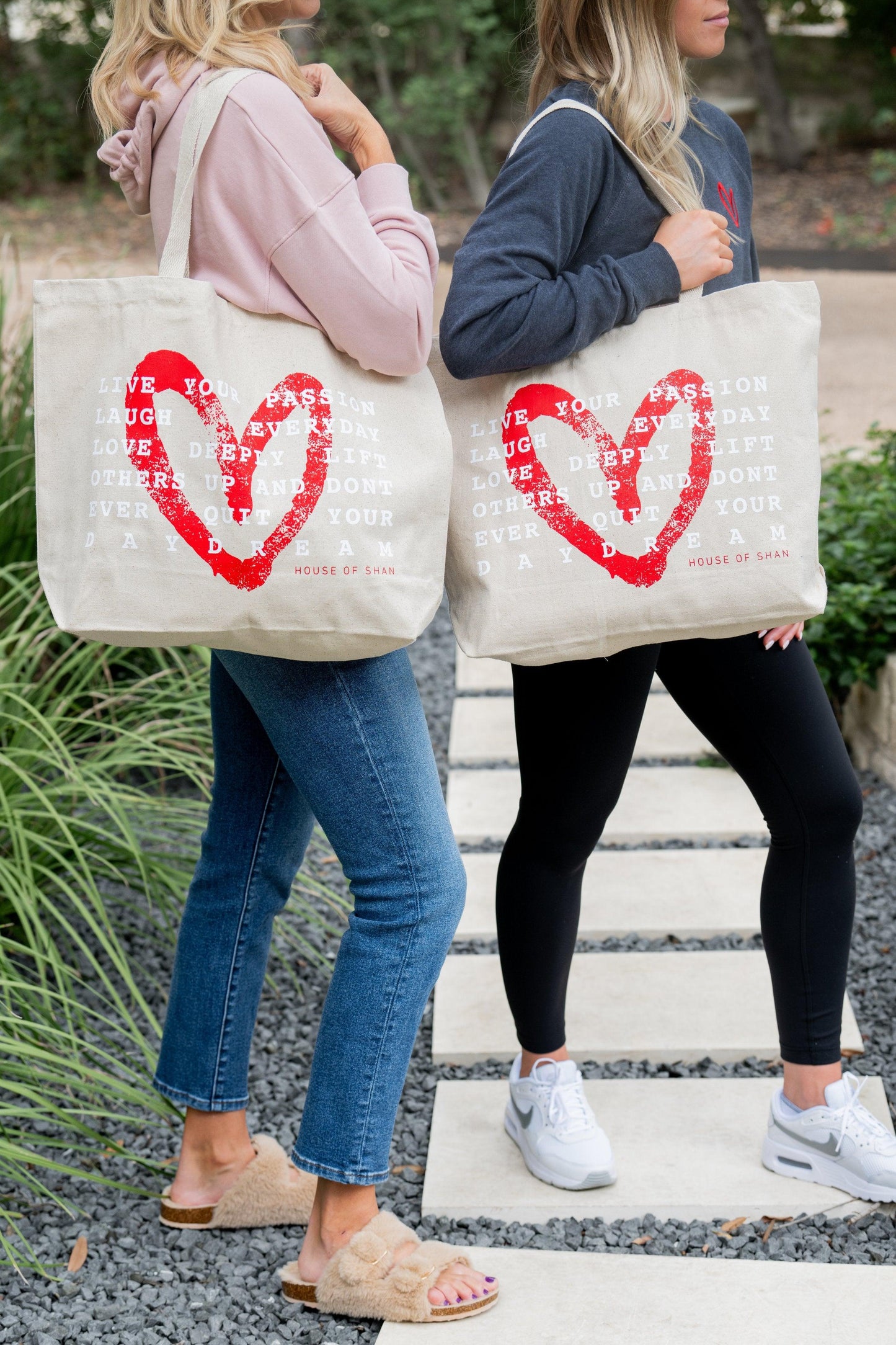 Live What You Love Canvas Shopper Bag