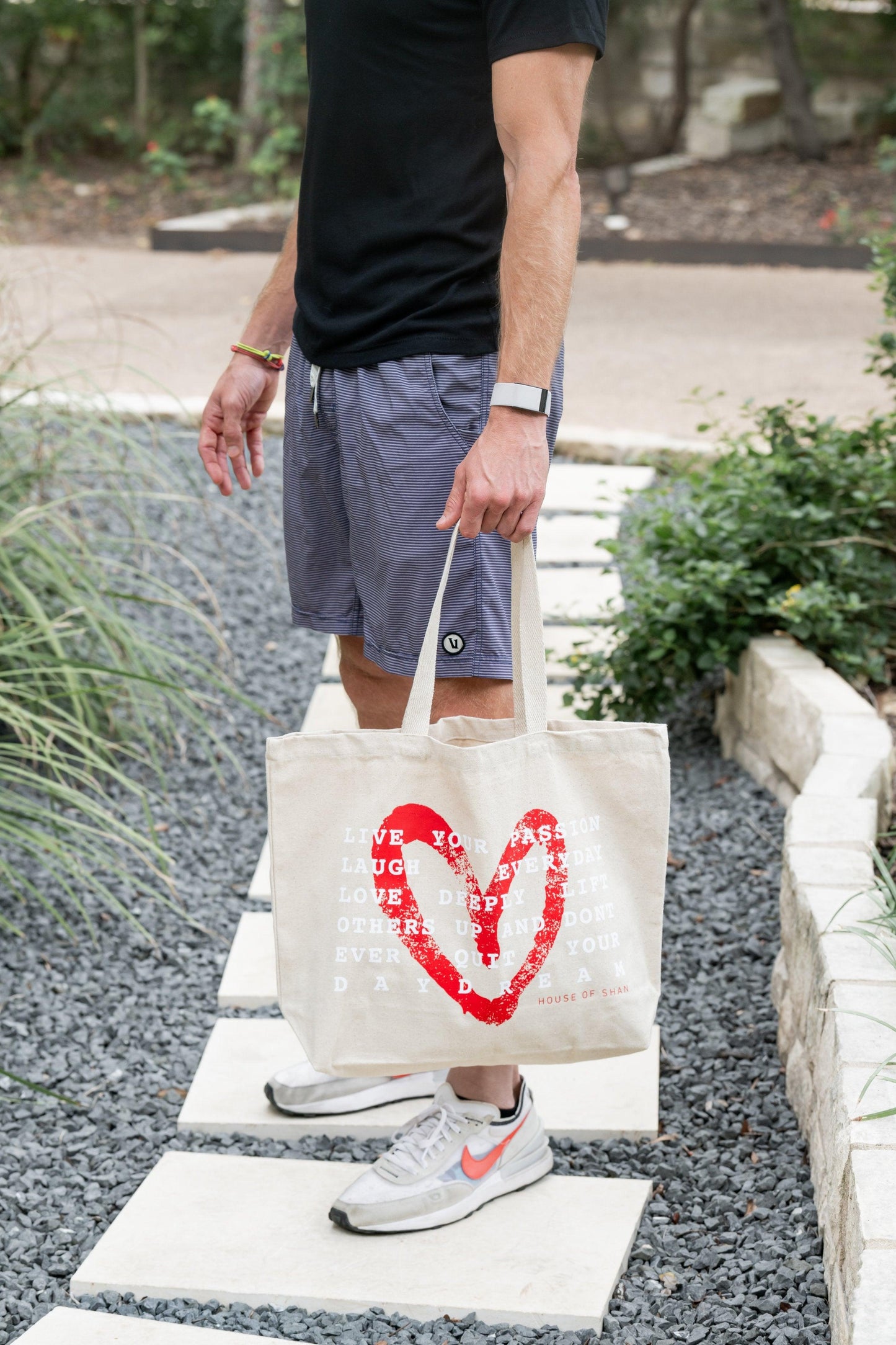 Live What You Love Canvas Shopper Bag