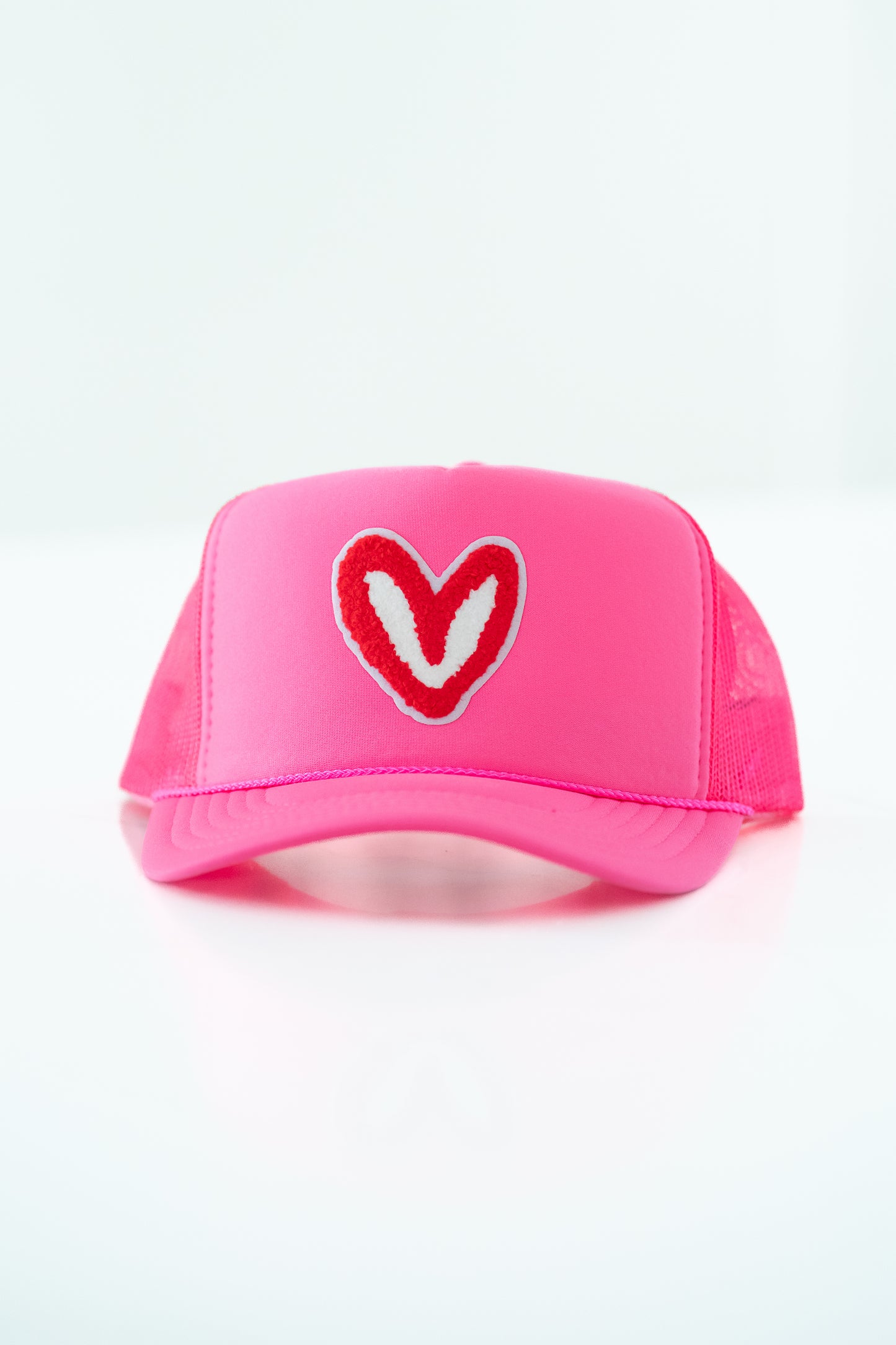 Imperfect Heart 'Patch' Trucker Hats - FUZZY RED PATCH