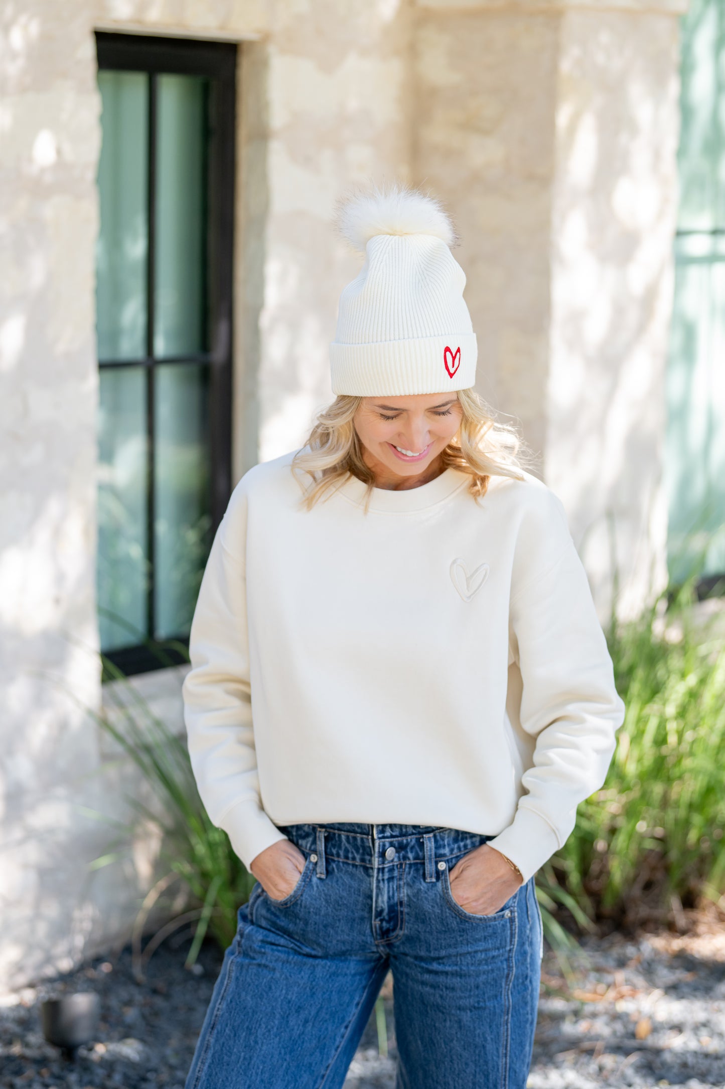 Live What You Love Relaxed Graffiti Crewneck