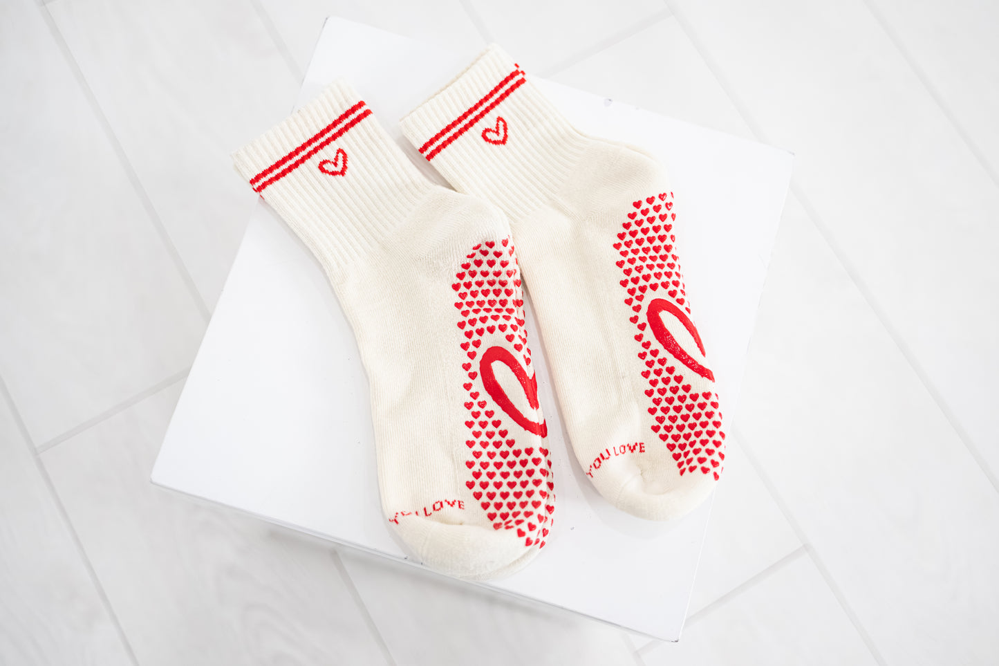 Imperfect Heart Grip Socks