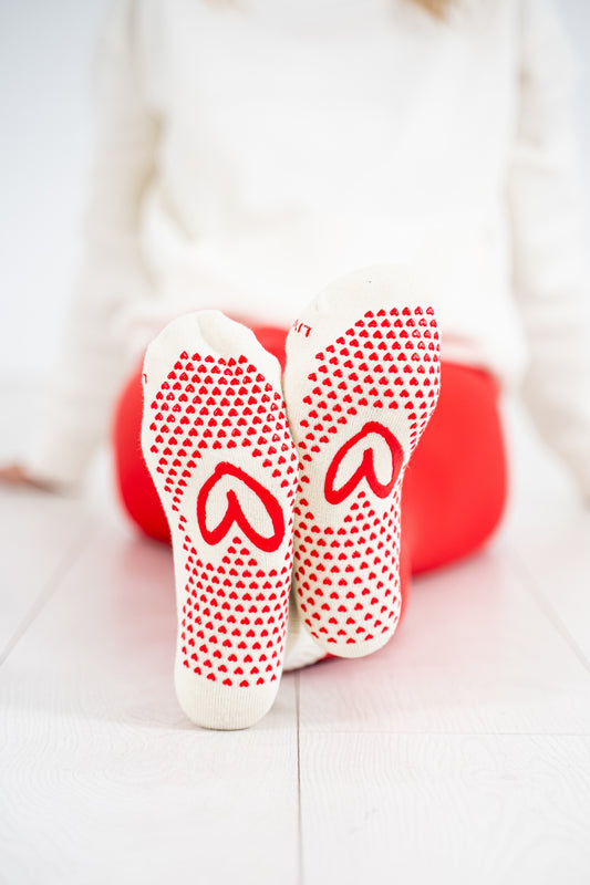 Imperfect Heart Grip Socks