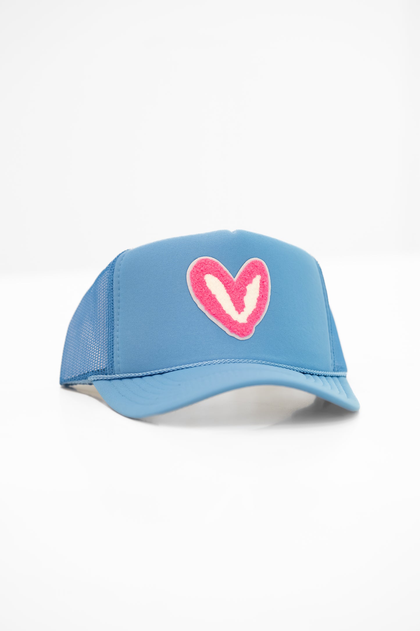 Imperfect Heart 'Patch' Trucker Hats -FUZZY PINK PATCH