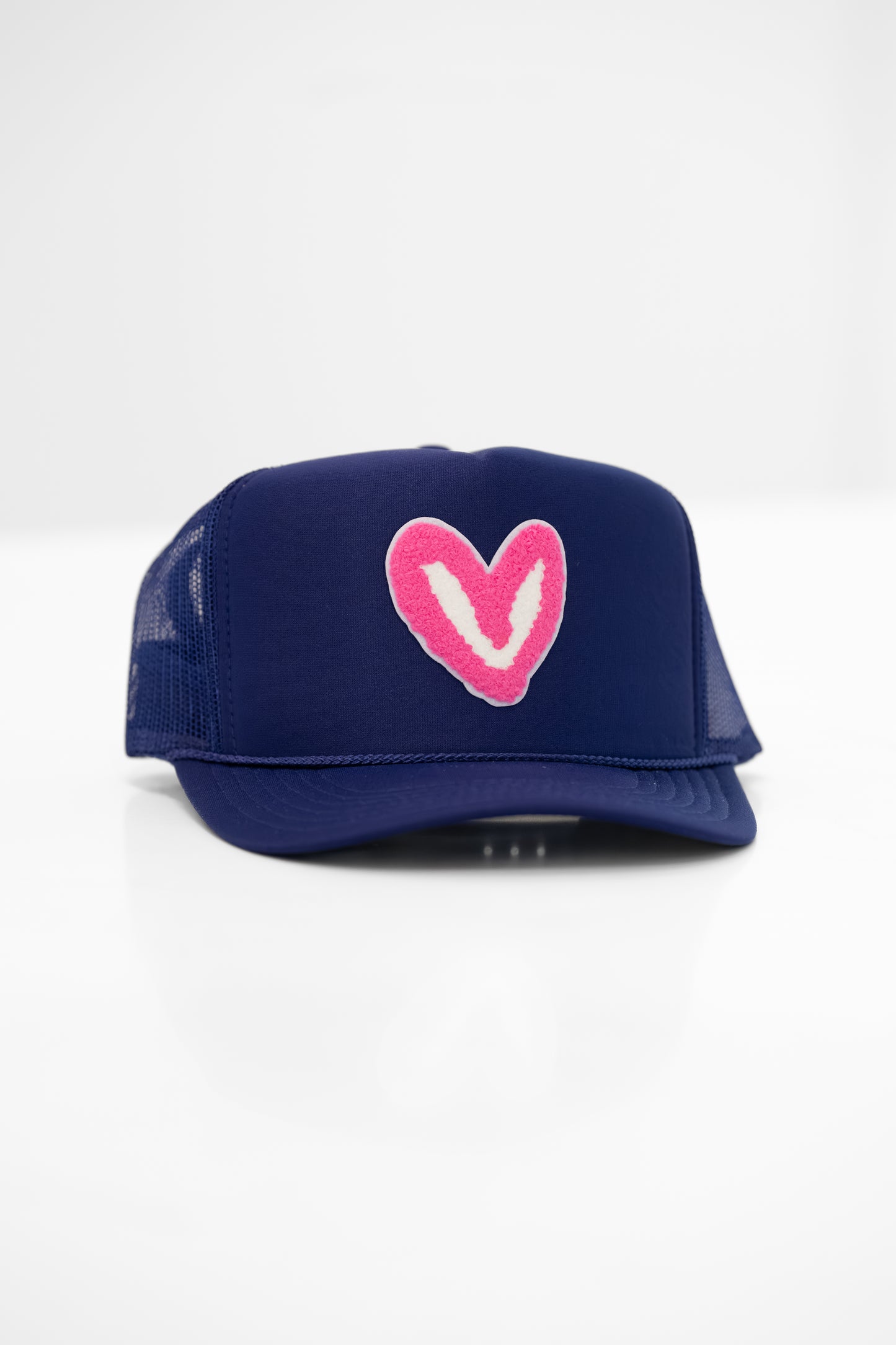 Imperfect Heart 'Patch' Trucker Hats -FUZZY PINK PATCH