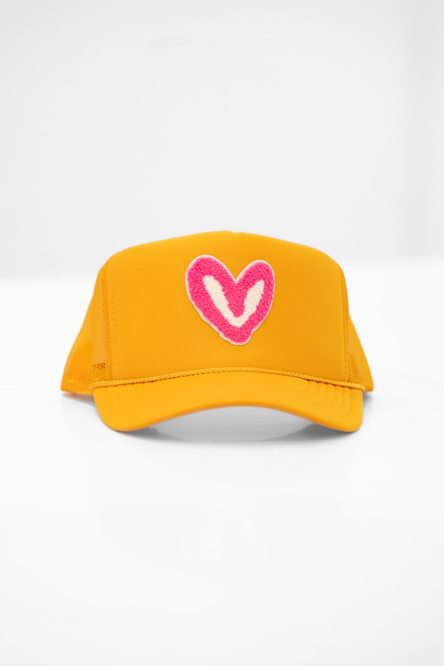 Imperfect Heart 'Patch' Trucker Hats -FUZZY PINK PATCH