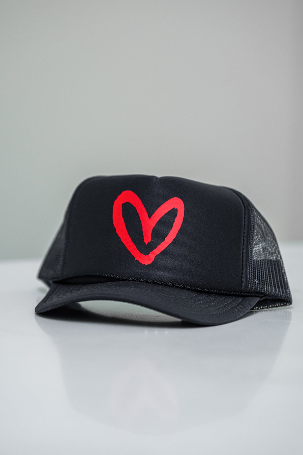 Imperfect Heart Blue with Red Heart Design Trucker Hat Imperfect Heart  main image 4