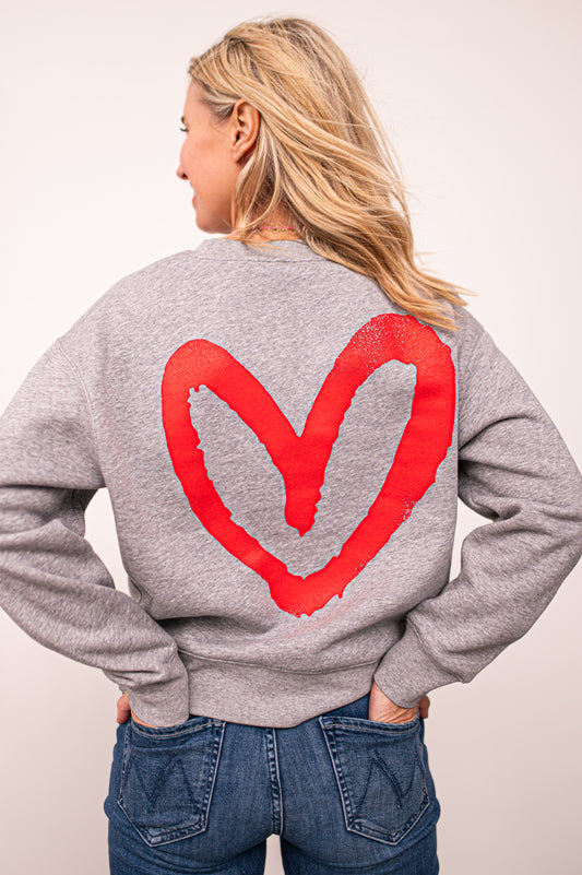 Live What You Love Relaxed Graffiti Crewneck