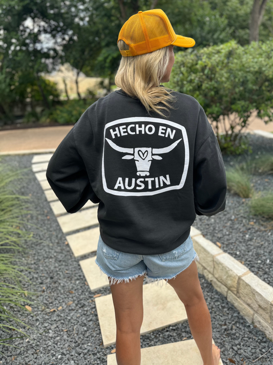 Made in Austin Relaxed Faded Crew Sweatshirt