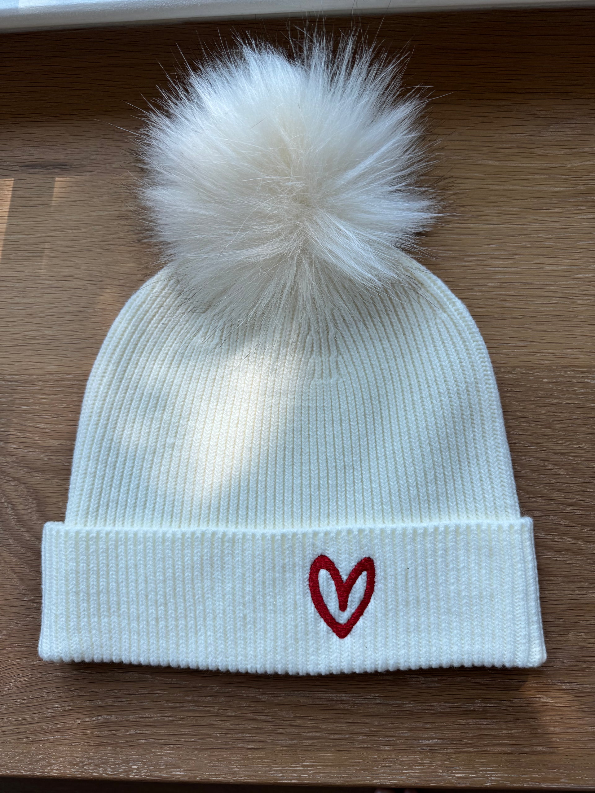HOUSE OF SHAN POM BEANIE TOBOGGAN WINTER HAT CAP BLACK WITH HEART Show Off Cable Knit Pom Beanie – Storm Creek main image 3