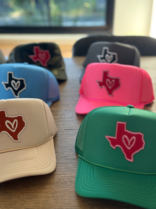 I LOVE TEXAS Patch Hats