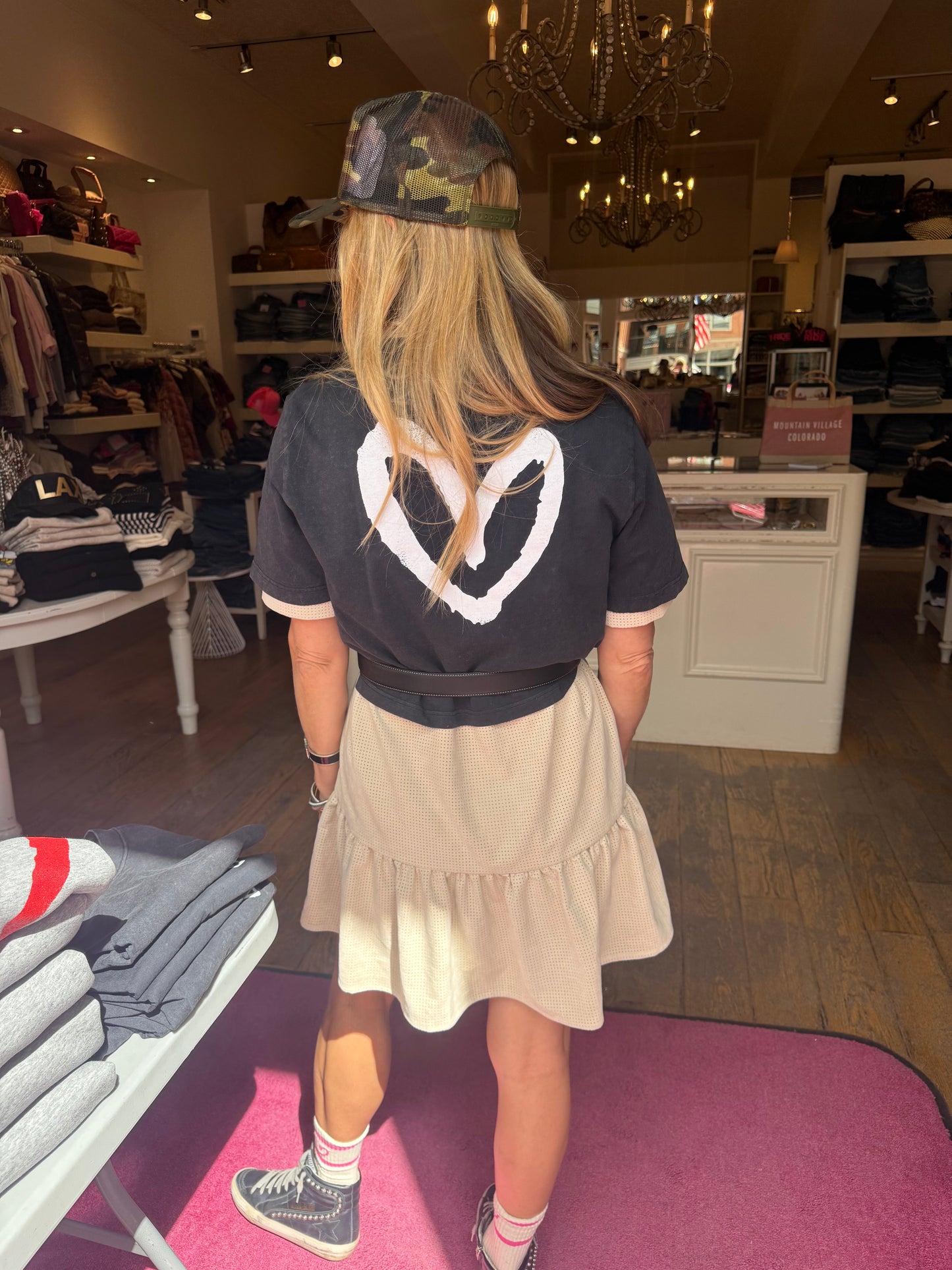 Imperfect Heart Stone Washed Crop Tee