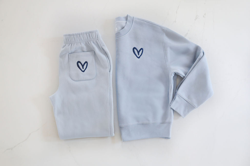 House of Shan Powder Blue Sweat Set