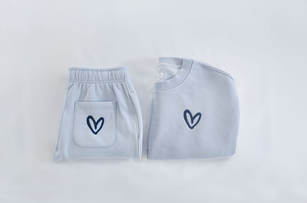 House of Shan Powder Blue Sweat Set