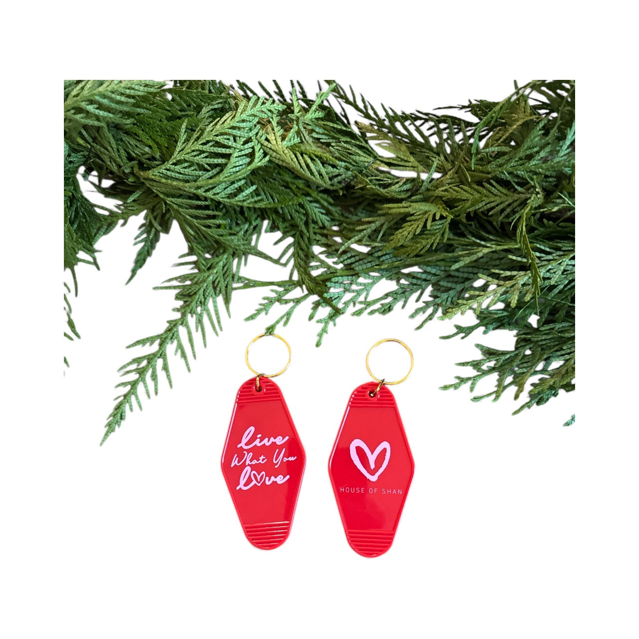 Live What You Love Vintage Hotel Keychain