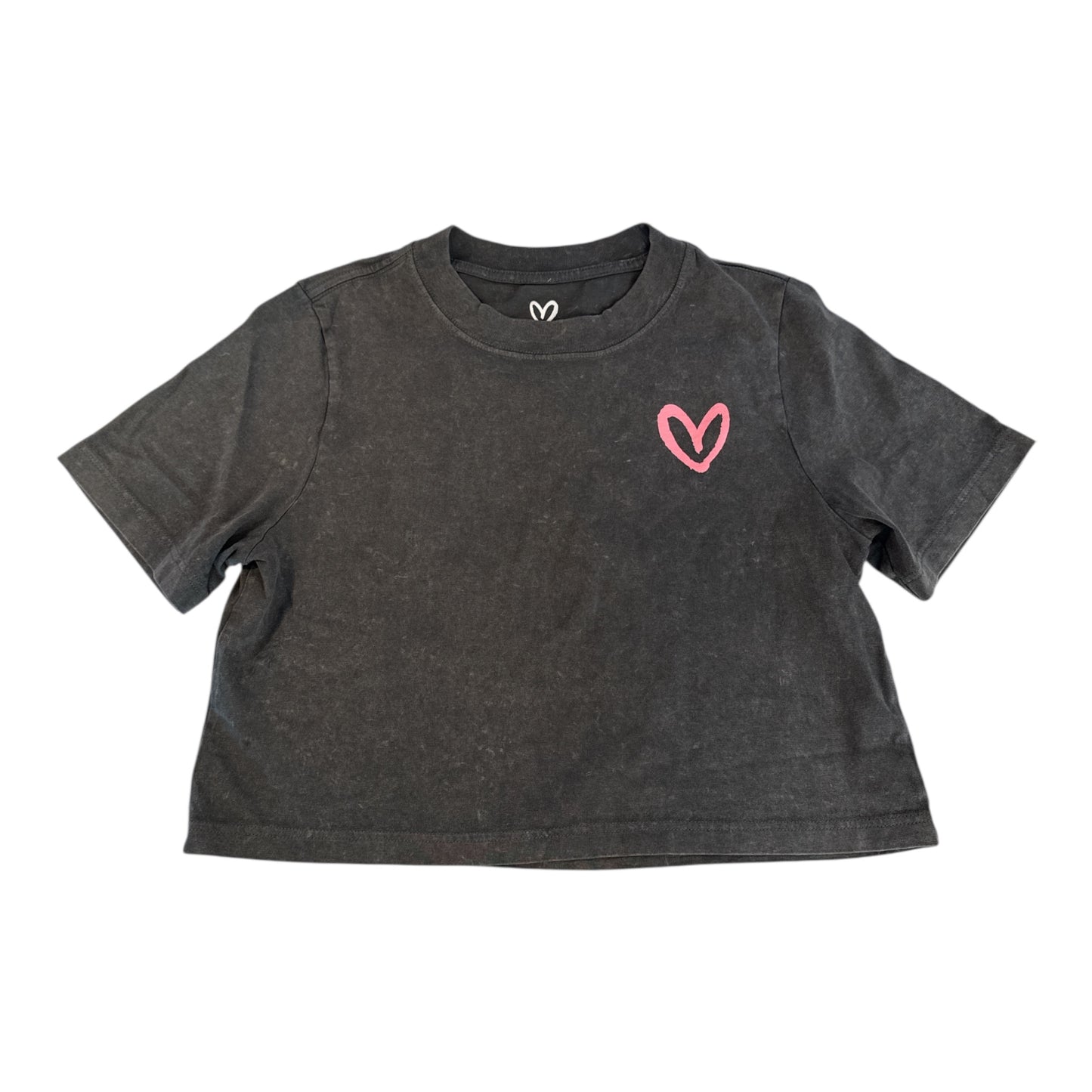 Imperfect Heart Stone Washed Crop Tee