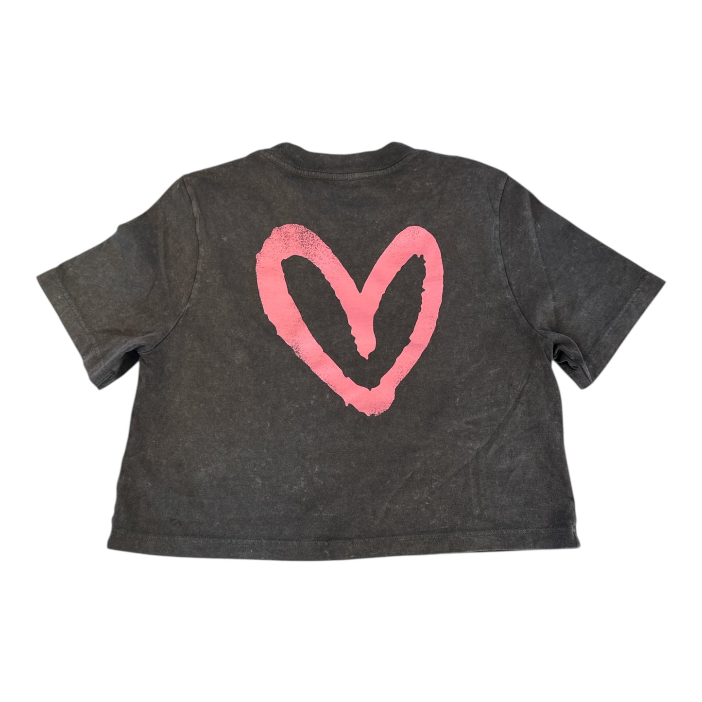 Imperfect Heart Stone Washed Crop Tee