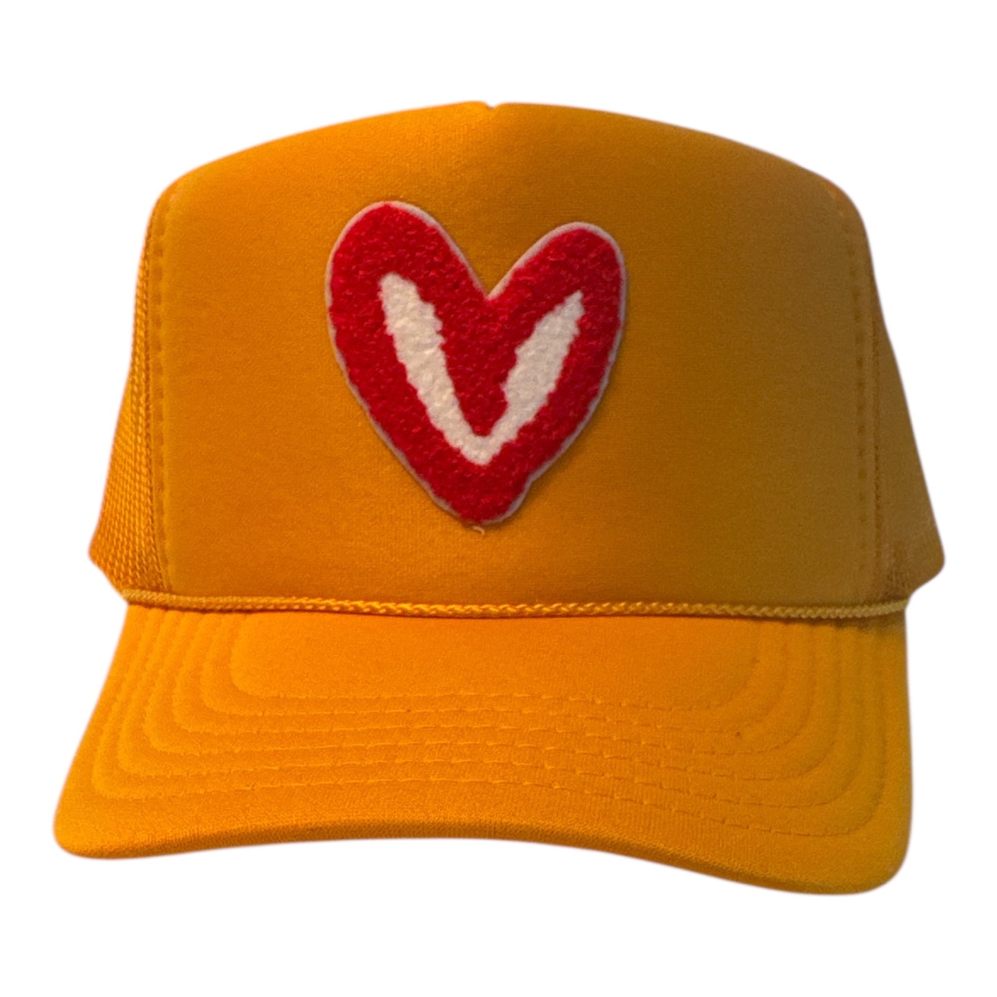 Imperfect Heart 'Patch' Trucker Hats - FUZZY RED PATCH