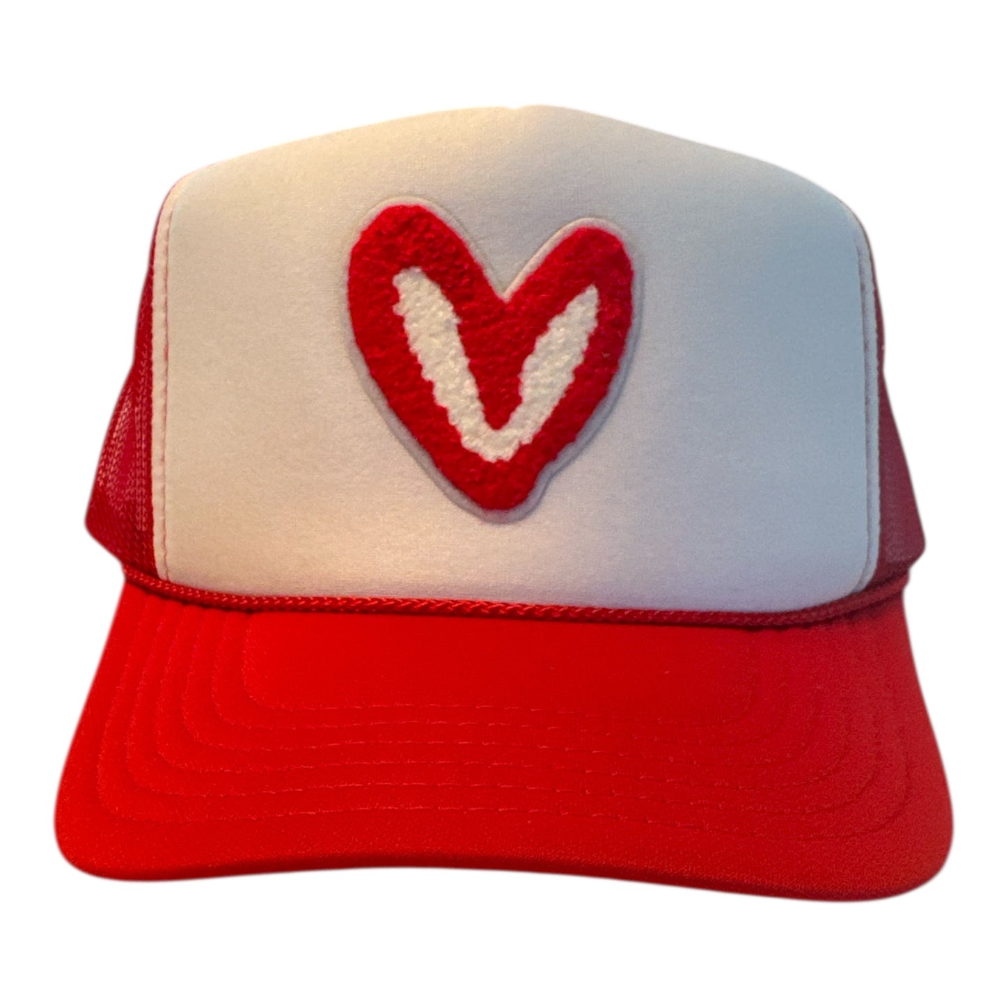 Imperfect Heart 'Patch' Trucker Hats - FUZZY RED PATCH