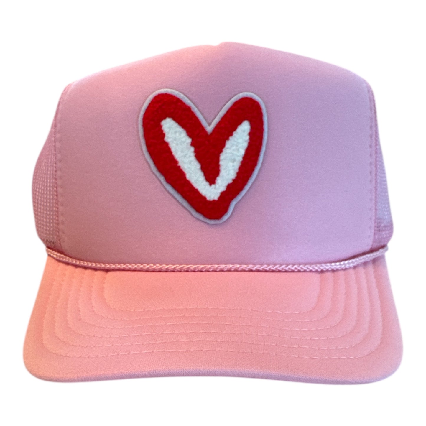 Imperfect Heart 'Patch' Trucker Hats - FUZZY RED PATCH
