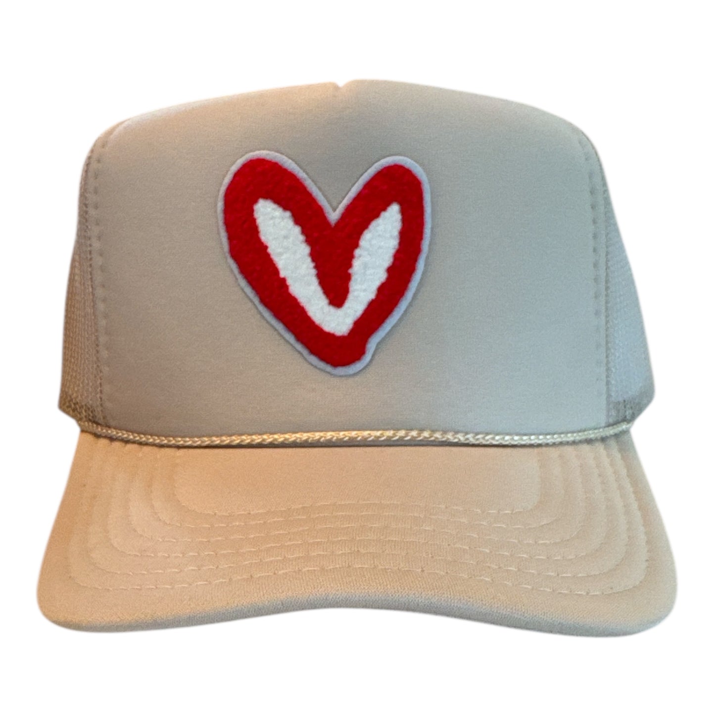 Imperfect Heart 'Patch' Trucker Hats - FUZZY RED PATCH
