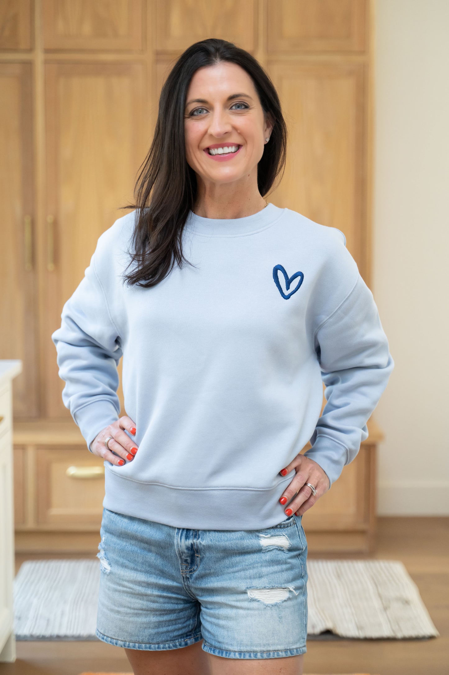 Relaxed Fit Imperfect Heart Crewneck