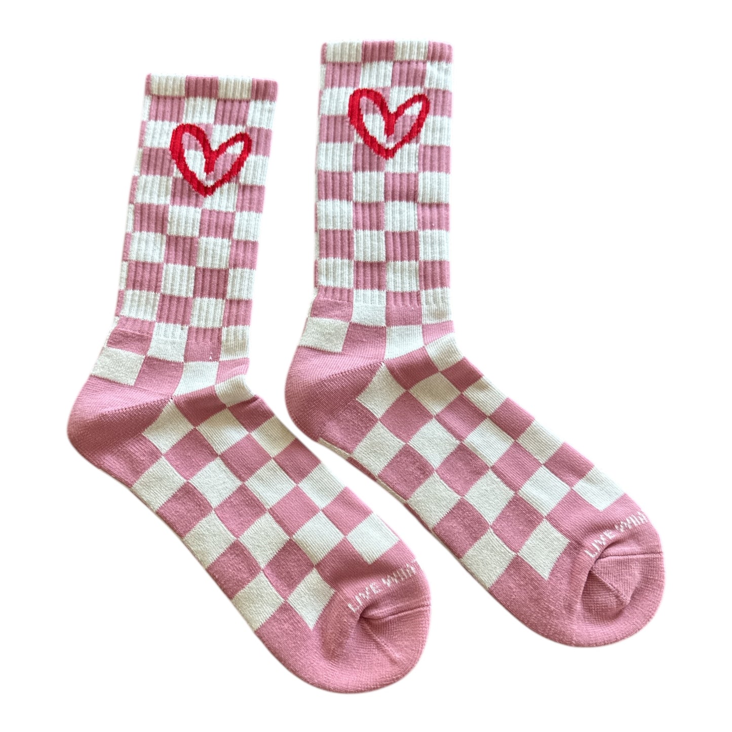 Imperfect Heart Checkered Socks