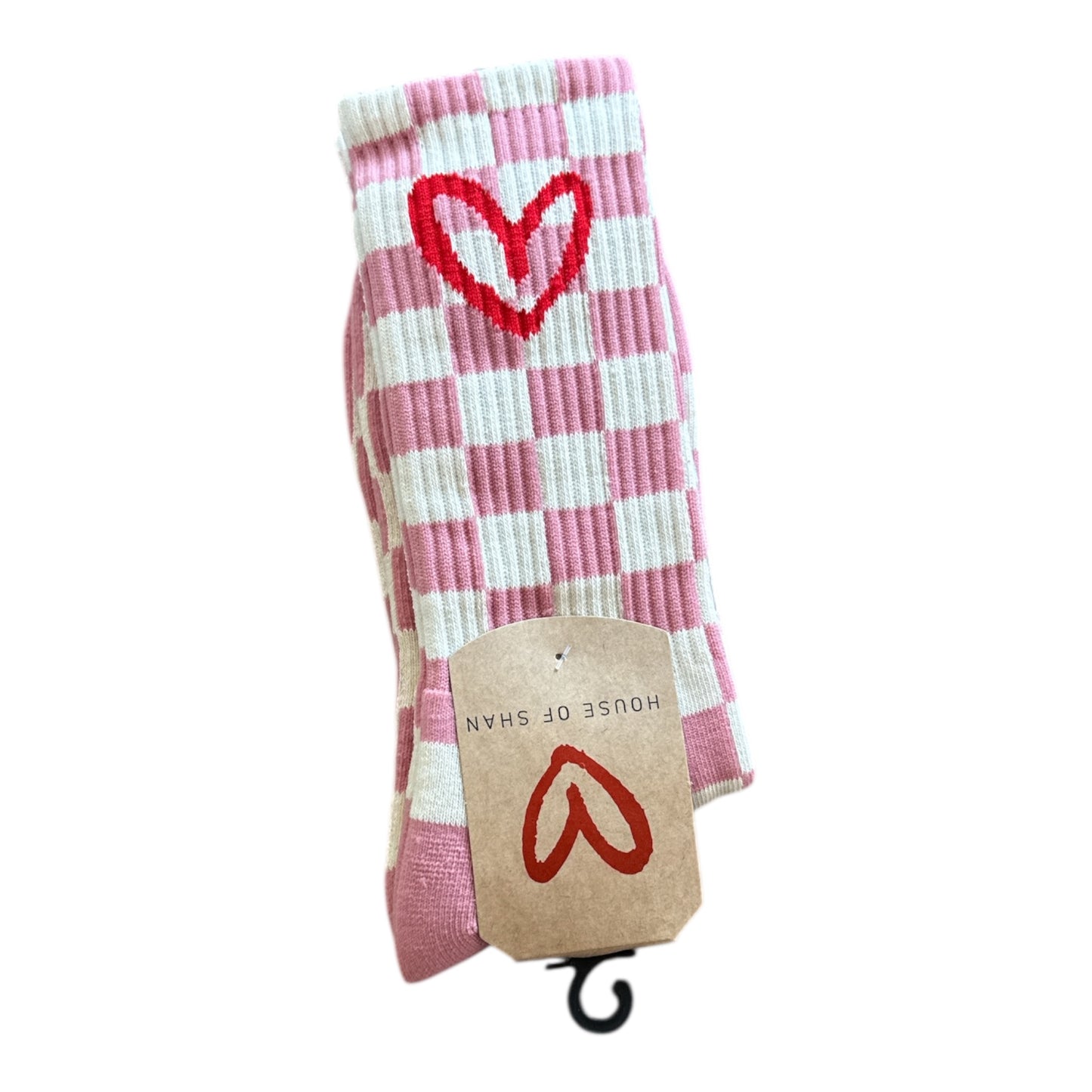 Imperfect Heart Checkered Socks