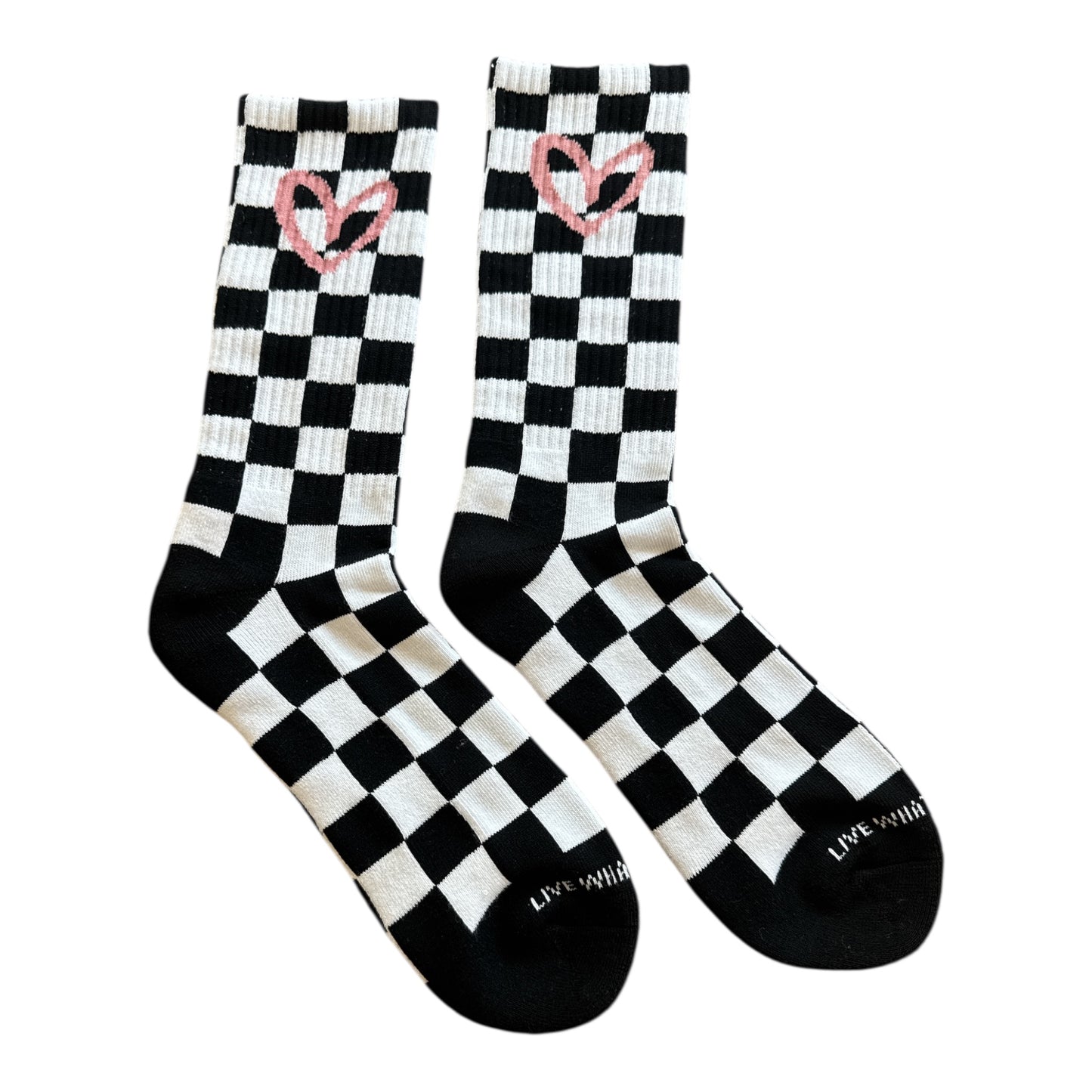 Imperfect Heart Checkered Socks