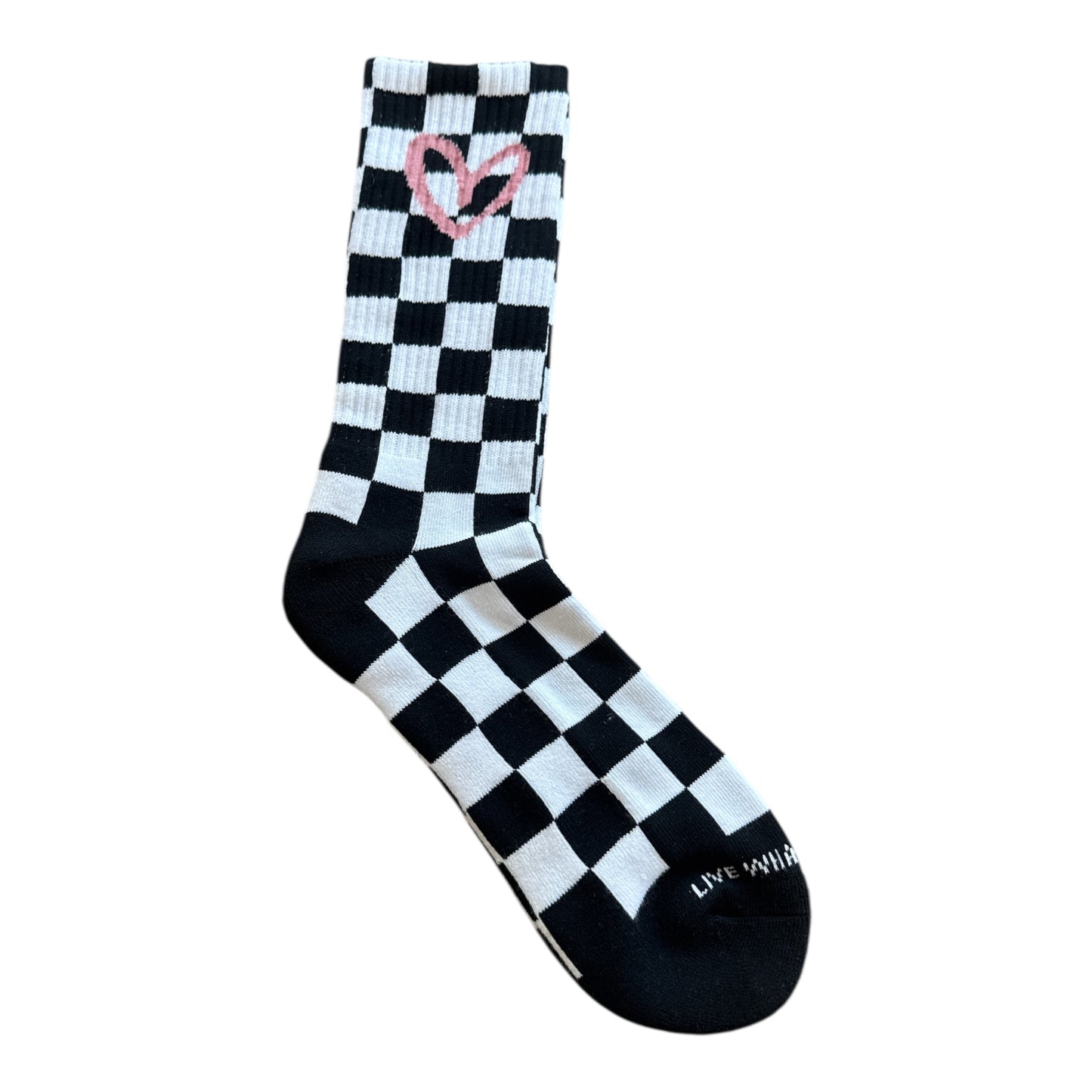 Imperfect Heart Checkered Socks