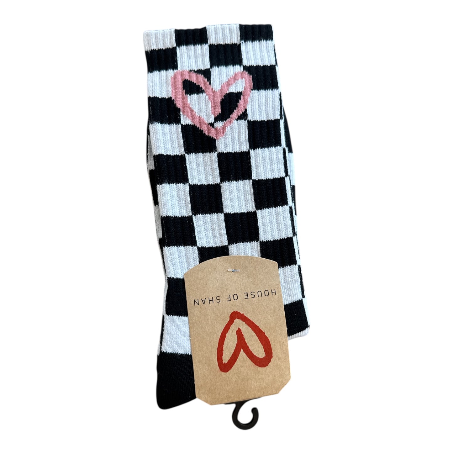 Imperfect Heart Checkered Socks