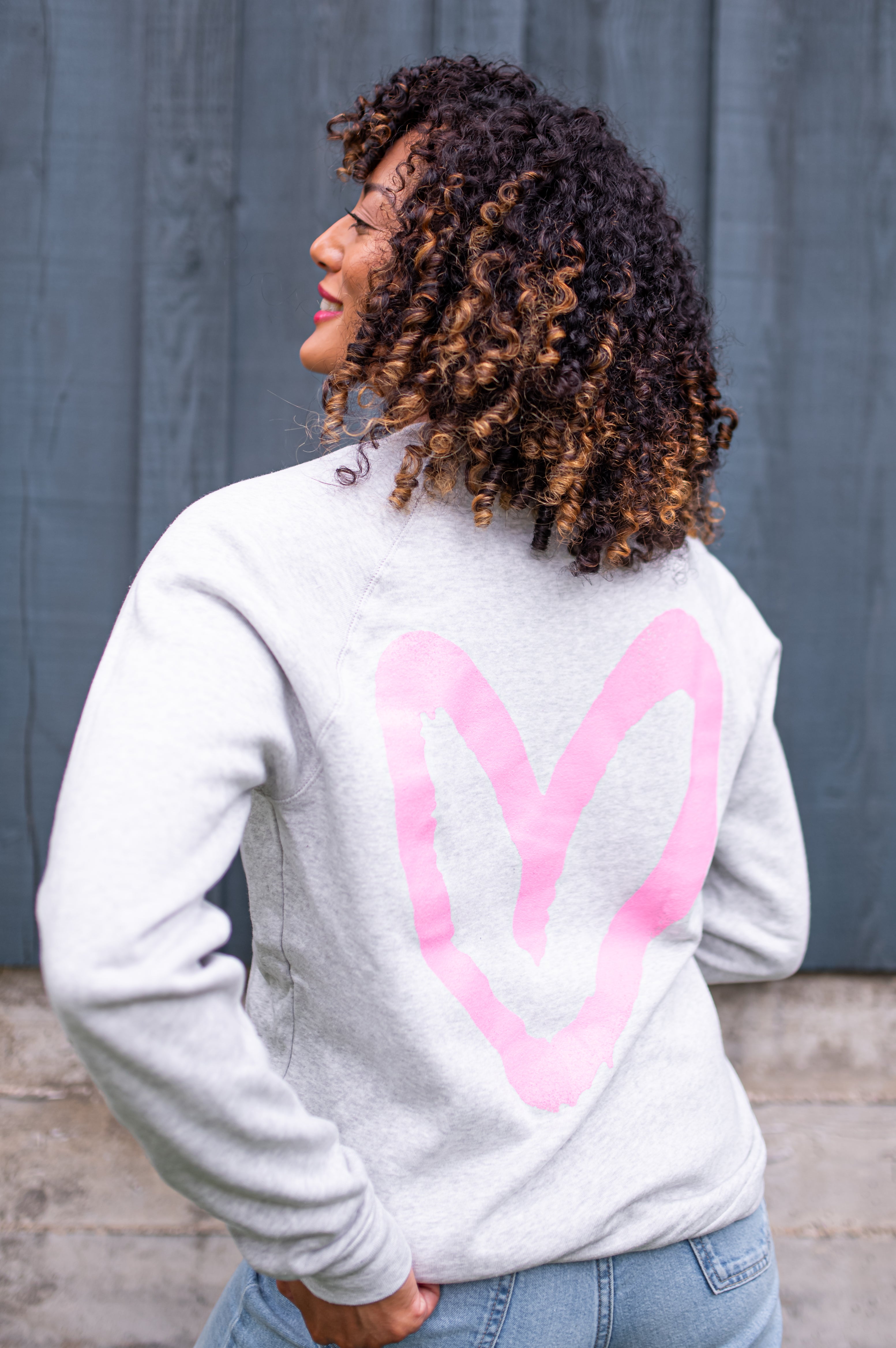 Graffiti Imperfect Heart Cozy Crewneck Sweatshirt – House of Shan
