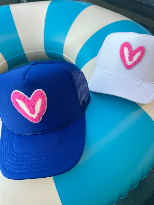Imperfect Heart 'Patch" Trucker Hats -PINK PATCH