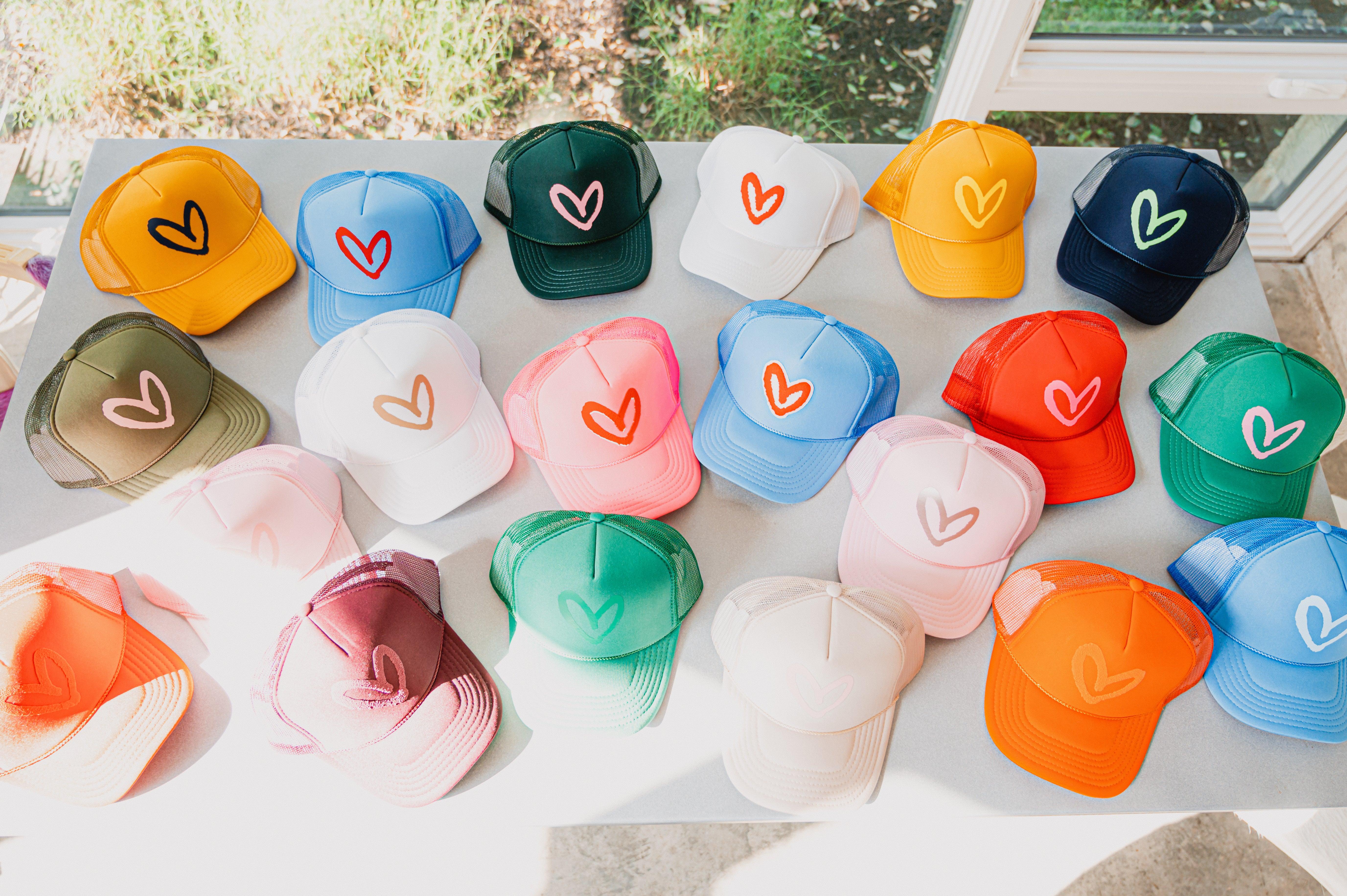 Game Day Custom Imperfect Heart Trucker Hats